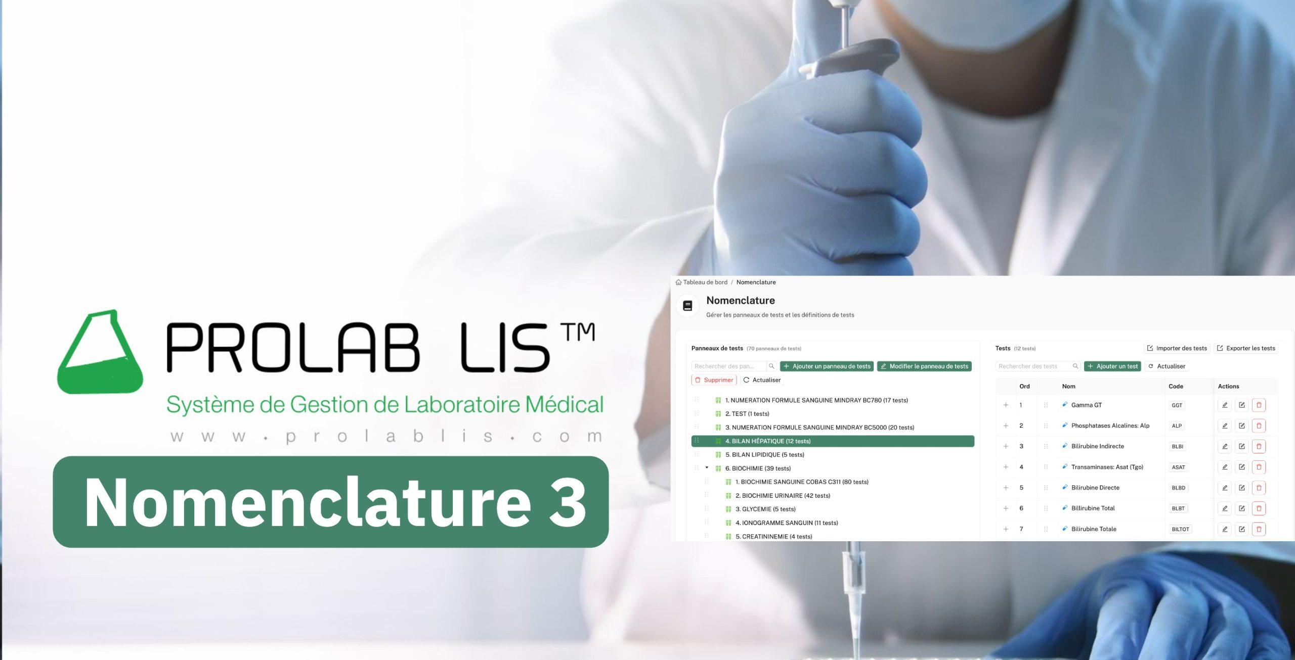 Prolab LIS Cloud v2.7 - Nomenclature 3 - par Yoctobe